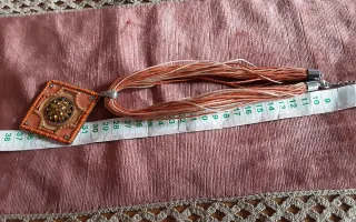 Collana con pendente romboidale arancio