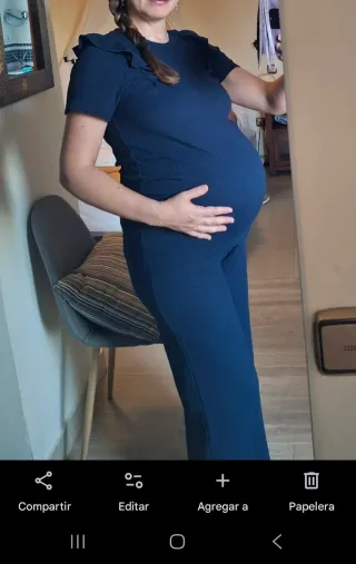 Conjunto premamá azul