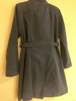 Abrigo paño lana negro