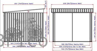 Caseta Metálica Guarda Bicicletas 202x196x140 cm - Duramax