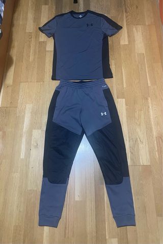 Conjunto deportivo Under Armour gris y negre