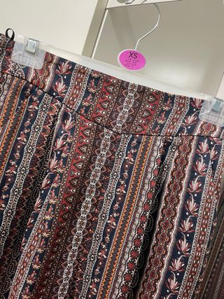 Pantalón Palazzo Estampado Mango Talla XS