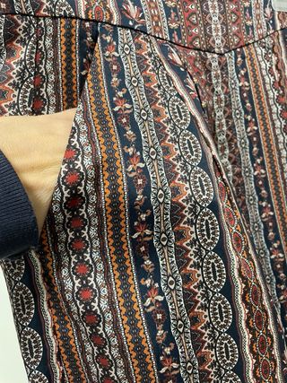 Pantalón Palazzo Estampado Mango Talla XS