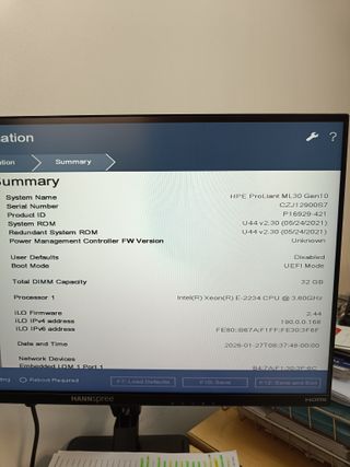 Servidor HPE ProLiant ML30 Gen10 Xeon E-2234