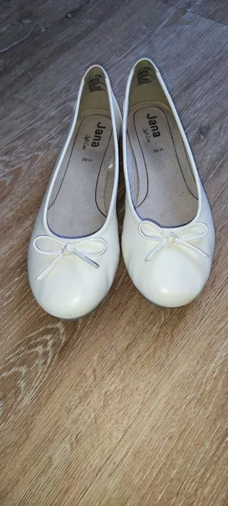 Zapatos planos blancos talla 39