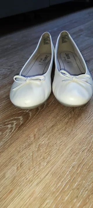 Zapatos planos blancos talla 39