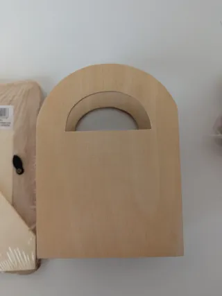 Kit Legno da Decorare: Cornice, Cesto, Perle