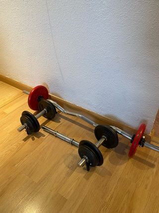 Set de pesas y barras