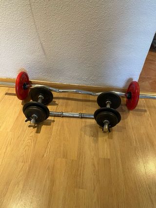 Set de pesas y barras