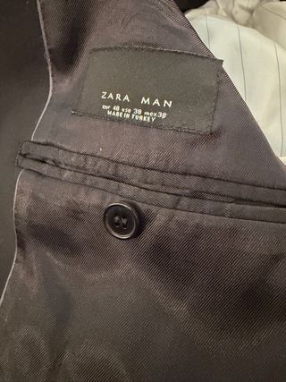 Blazer Zara Uomo Nero Taglia 48