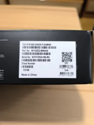 Tarjeta grafica ASUS TUF Gaming GeForce GTX 1650 O