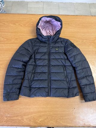 Piumino bambina nero con cappuccio