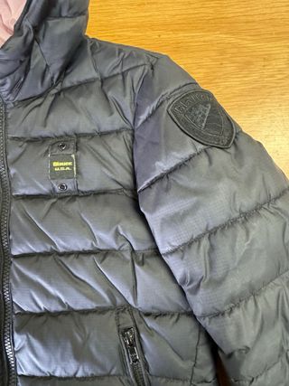 Piumino bambina nero con cappuccio