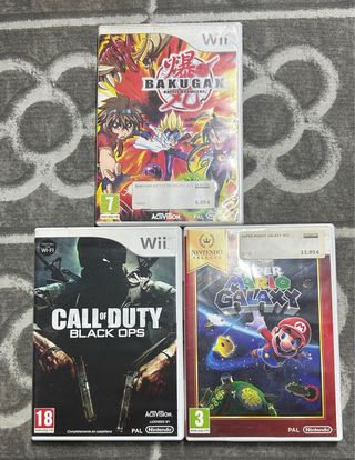 Pack Juegos Wii: Call of Duty, Mario Galaxy, Bakug