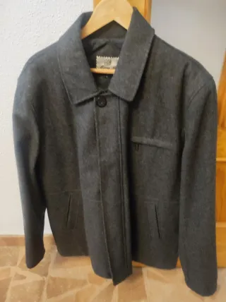 Chaquetón paño gris marengo