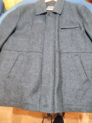 Chaquetón paño gris marengo