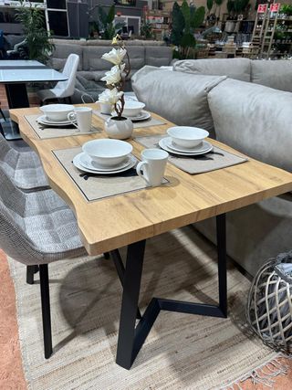 Mesa Comedor Madera y Metal