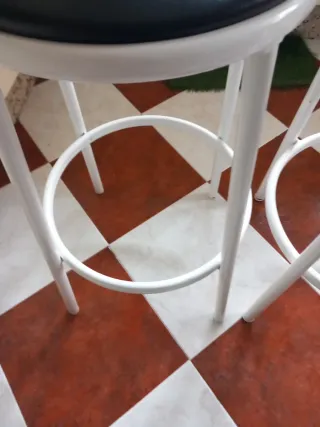 Juego de 2 Sillas Altas Metálicas Negras