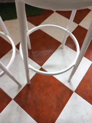 Juego de 2 Sillas Altas Metálicas Negras