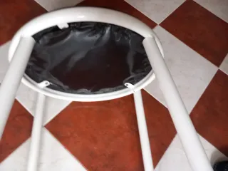 Juego de 2 Sillas Altas Metálicas Negras