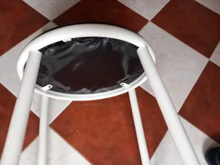 Juego de 2 Sillas Altas Metálicas Negras