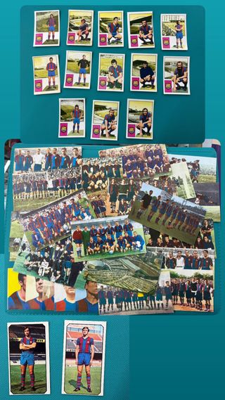 Lote cromos raros antiguos años 70 FC Barcelona