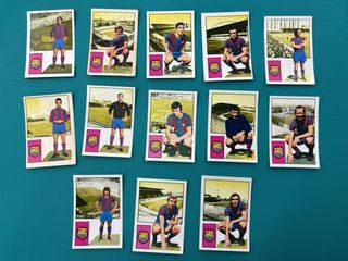 Lote cromos raros antiguos años 70 FC Barcelona