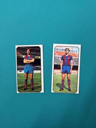 Lote cromos raros antiguos años 70 FC Barcelona