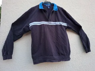 Polo Sport Sudadera Negra Media Cremallera