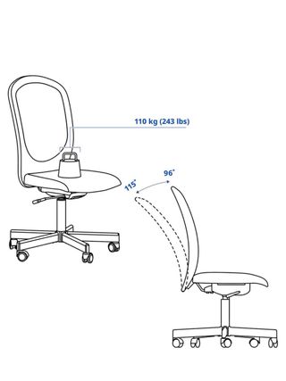 Silla de trabajo beige y blanca