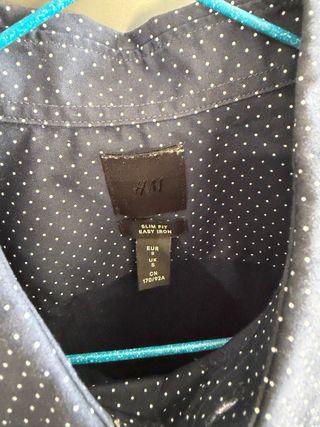 Camicia uomo a pois manica lunga