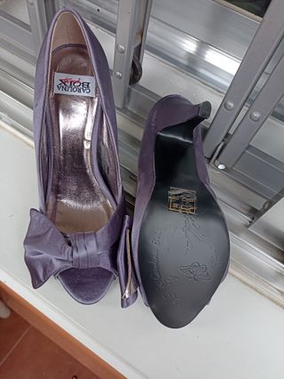 Zapatos fiesta Carolina Boix malva sin estrenar
