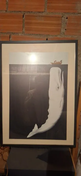 Cuadro Moby Dyc Enmarcado Ballena Blanca