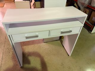 Mesa escritorio extensible blanca