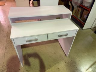 Mesa escritorio extensible blanca