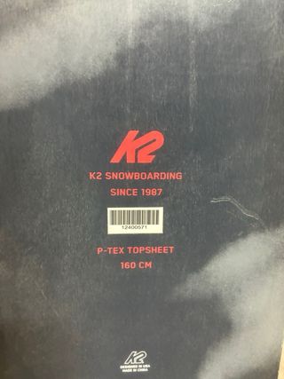 Tabla Snowboard K2 160cm