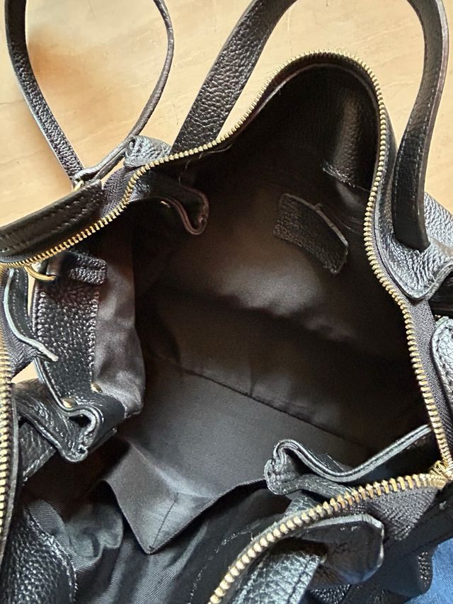 Borsa vera pelle con tracolla