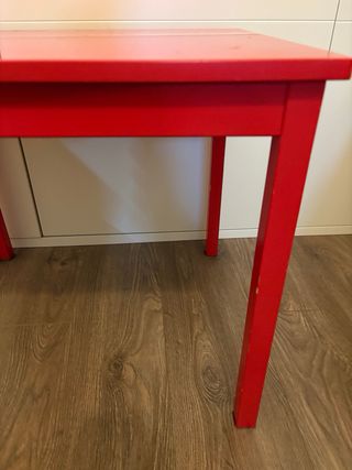 Mesa y Silla Infantil Ikea Roja