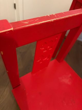Mesa y Silla Infantil Ikea Roja