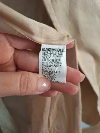 Gabardina larga clásica beige