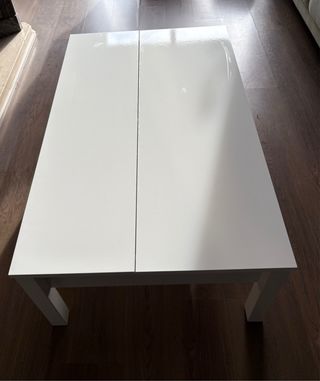 Mesa centro elevable blanca