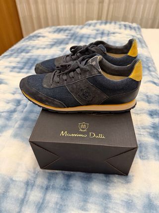 Zapatillas Massimo Dutti vaquero y ante