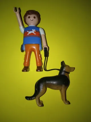 Playmobil adiestrador perros paseador correa city