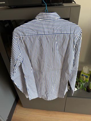 Camicia Zara Uomo Slim Fit Righe Blu M