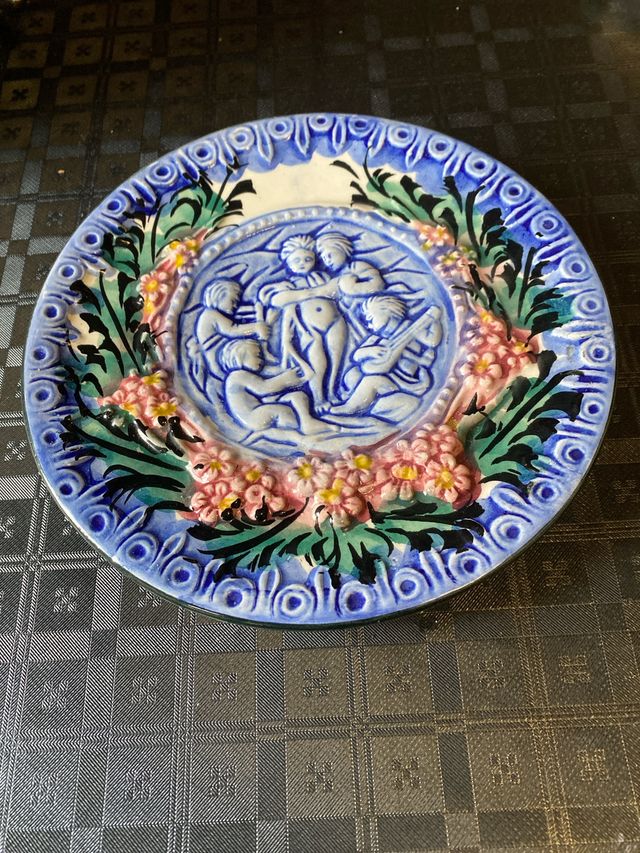 Plato Cerámica Portuguesa Decorado