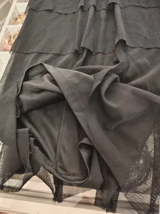 Vestido Vertize Gala Negro y Turquesa