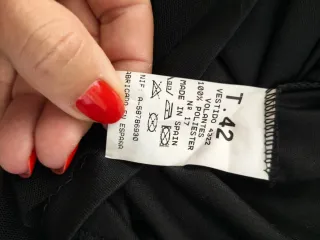 Vestido Vertize Gala Negro y Turquesa