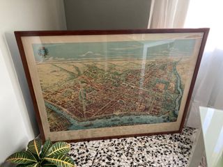 Mapa antiguo Ville de Saigon - Cuadro vintage