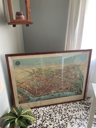 Mapa antiguo Ville de Saigon - Cuadro vintage