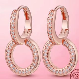 Pendientes rose modelo pandora